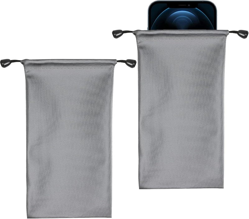 Seqoiyia 2 Pack Cell Phone Sleeves Phone Pouch Bag with Drawstring Closure Compatible for iPhone 17 Pro Max Galaxy S25 Ultra S25 Edge A56 A36 A35 A26 A16 Moto G Stylus Edge Pixel 10 Pro XL OnePlus 13R - Image 1